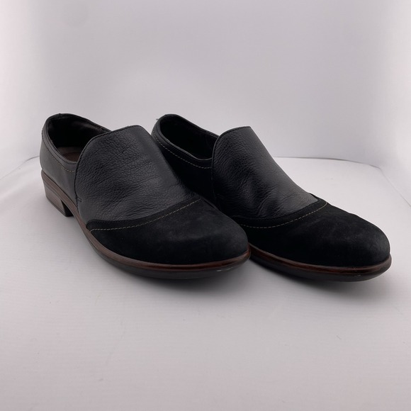 Naot Angin Loafer‎ Black Mixed Leather Suede Women's EU 38 US 7.5 - Picture 1 of 11